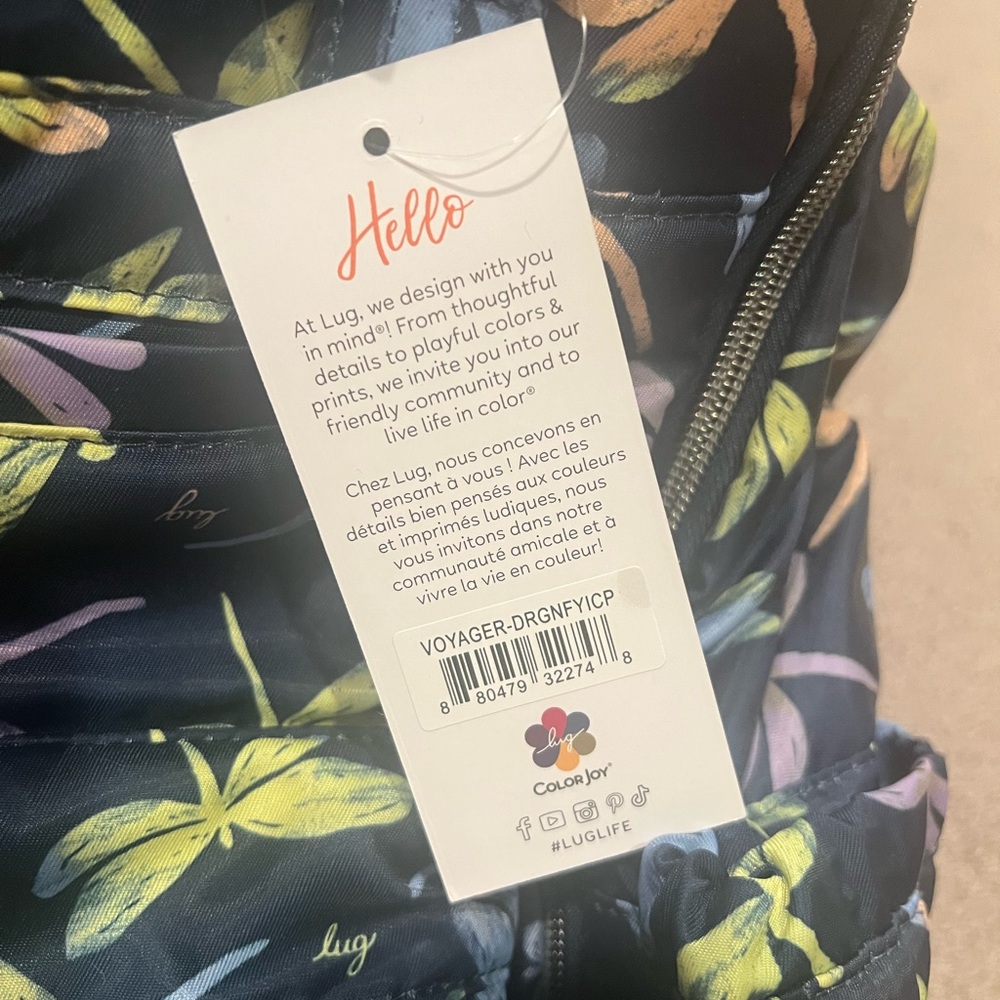 LUG Voyager Backpack/Tote in Dragonfly IcePop NWT - Picture 3 of 11